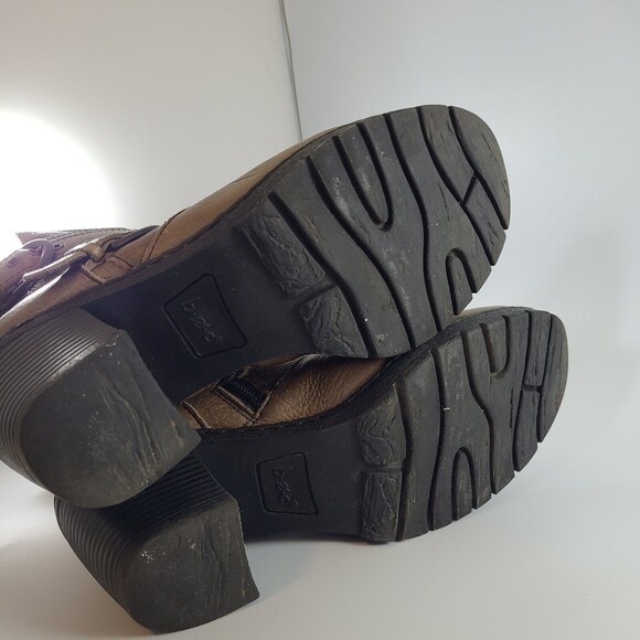 BOC Josephine Boot Lug Sole Buckle Strap Heeled Leather Brown Women's sz 8 Eu39 - Picture 11 of 12